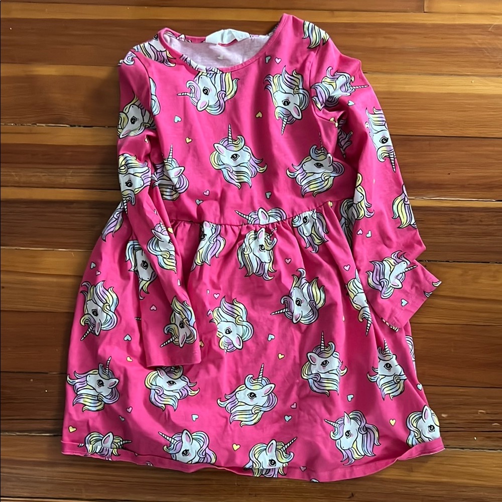 Pink Unicorn Kids Dress